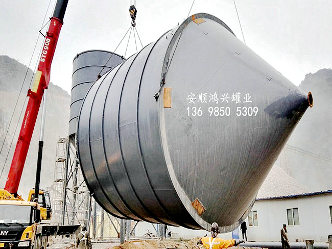 500噸水泥罐施工現場(chǎng)